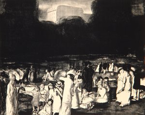 Parkta, Karanlık, 1916 by George Wesley Bellows